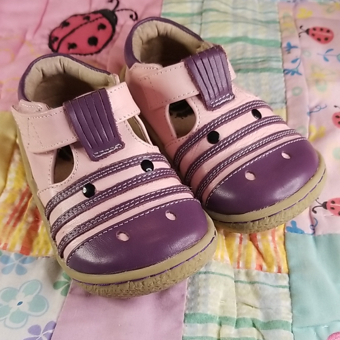 Livie & Luca Purple And Pink Leather Zebras Size 7